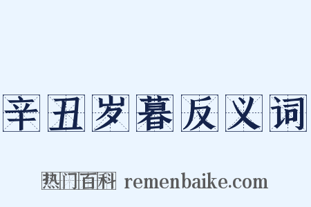 辛丑岁暮反义词是什么意思的图片